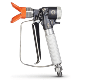 XTR7+ Airless Spray Gun, Round Handle, 4-Finger Trigger, Flat Tip