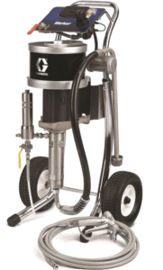 Ensemble de pulvérisation Airless Merkur 48:1 montage sur chariot, pistolet XTR-5, buse 519 XHD, flexible à fluide 7,6 m, filtre pour fluide, DataTrak, vanne de vidange